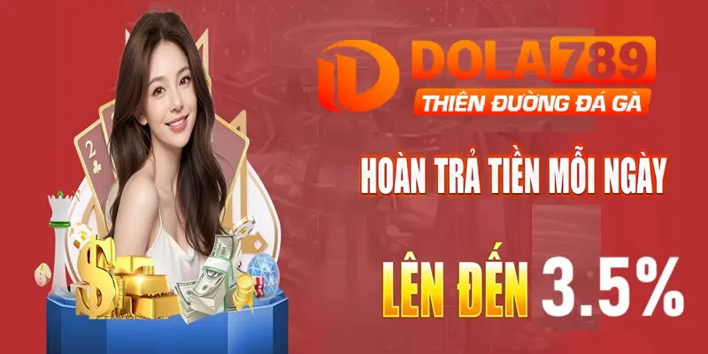 Khuyến mãi Dola789 hoàn tiền mỗi ngày lên tới 3.5%